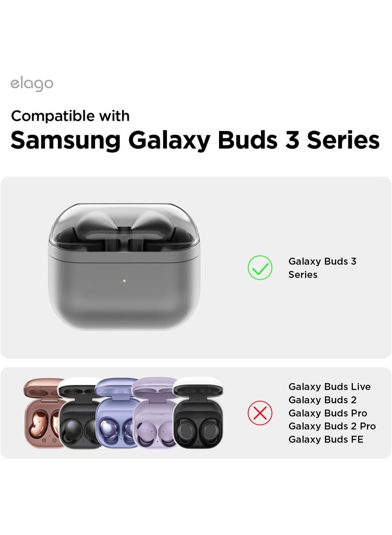 Elago Pager Hang for Galaxy Buds 3 FE | Buds 3 PRO | Buds 3  Case Shock Resistant, Full Protection Cover with Lanyard - Black - Image 2